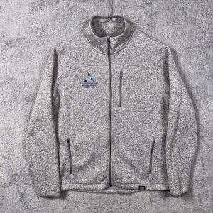 LL Bean Sweater Fleece Full Zip Jacket Men's L Reg Slightly Fitted Tech Heather